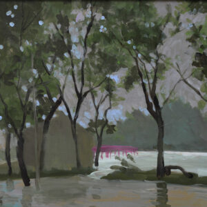 Mưa - Tranh Acrylic của họa sĩ Bùi Lê Dũng