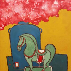 Ngựa & Hoa - Tranh Sơn Mài của họa sĩ Trương Đình Dũng