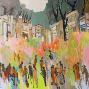 Flower Street - Oil Painting by artist Bui Le Dung