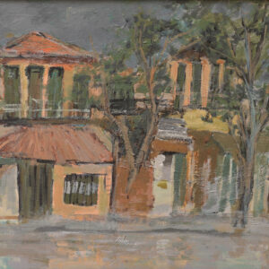 Phố Mưa - Tranh Acrylic của họa sĩ Bùi Lê Dũng