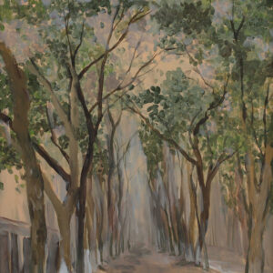 Phố Phan Đình Phùng - Tranh Acrylic của họa sĩ Bùi Lê Dũng