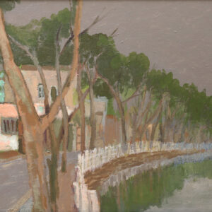 Phố Trúc Bạch - Tranh Acrylic của họa sĩ Bùi Lê Dũng