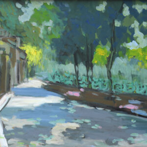 Phố Yên Hoa - Tranh Acrylic của họa sĩ bùi lê dũng