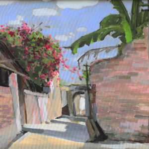 Scenery Near Grandmother's House - Acrylic painting by artist Bui Le Dung