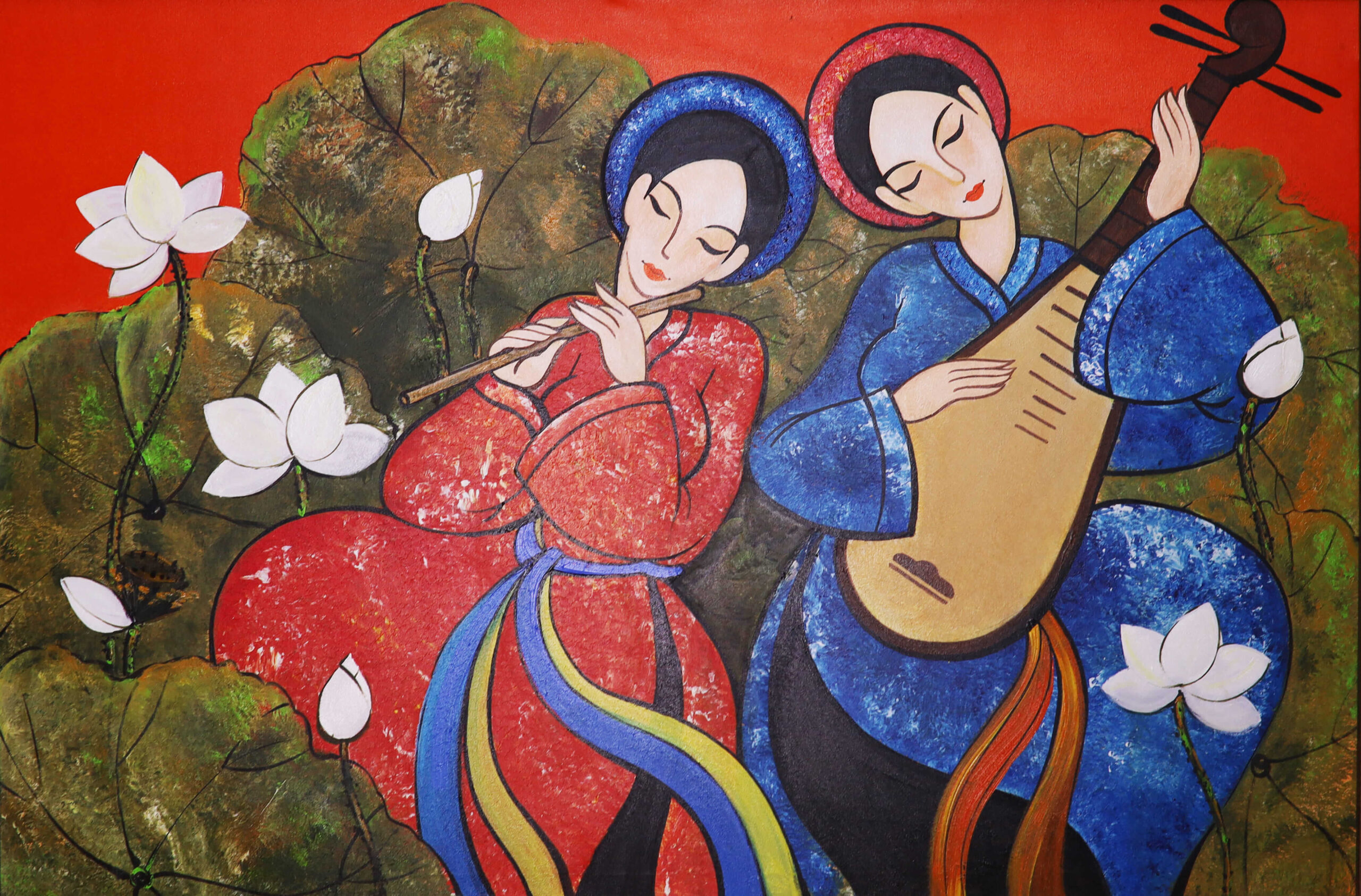 Song Tấu - Tranh Acrylic của họa sĩ Ngô Trung Kiên