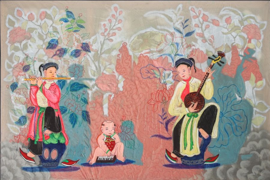 Tác phẩm Hòa Tấu trên vải mùng