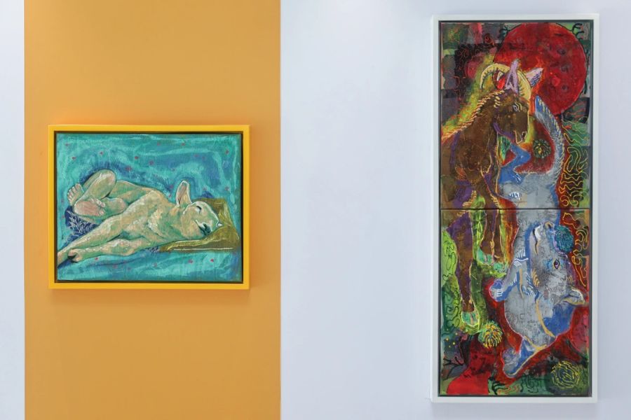 Tác phẩm trong triển lãm Mùng Trời Chiếu Đất