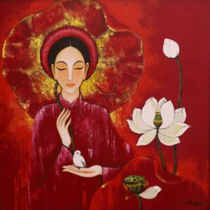 Tố Nữ - Tranh Acrylic của họa sĩ Ngô Trung Kiên