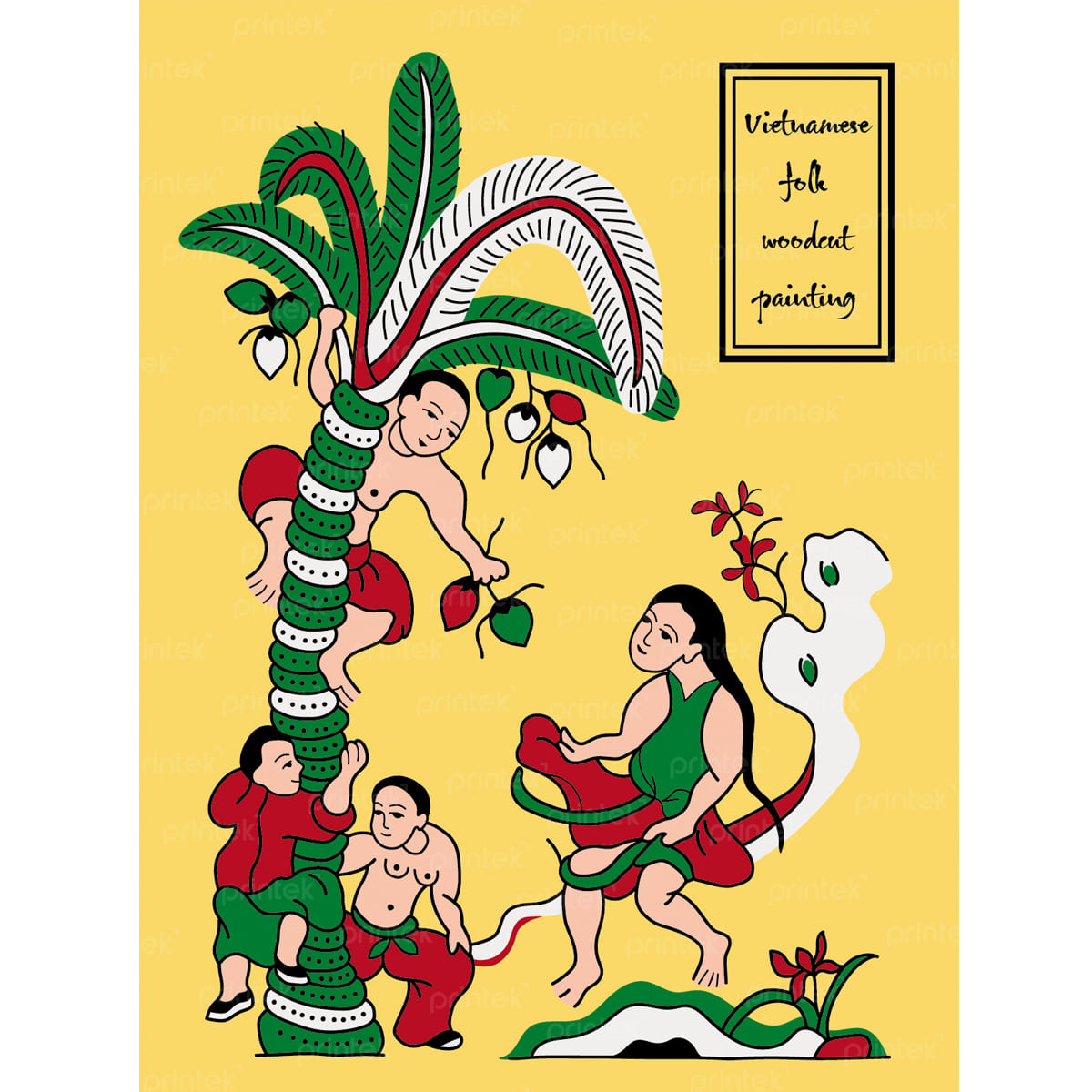 Tranh Đông Hồ Hứng Dừa có ý nghĩa gì