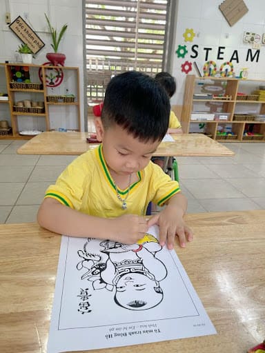 cách vẽ Tranh Đông Hồ Em Bé Ôm Gà