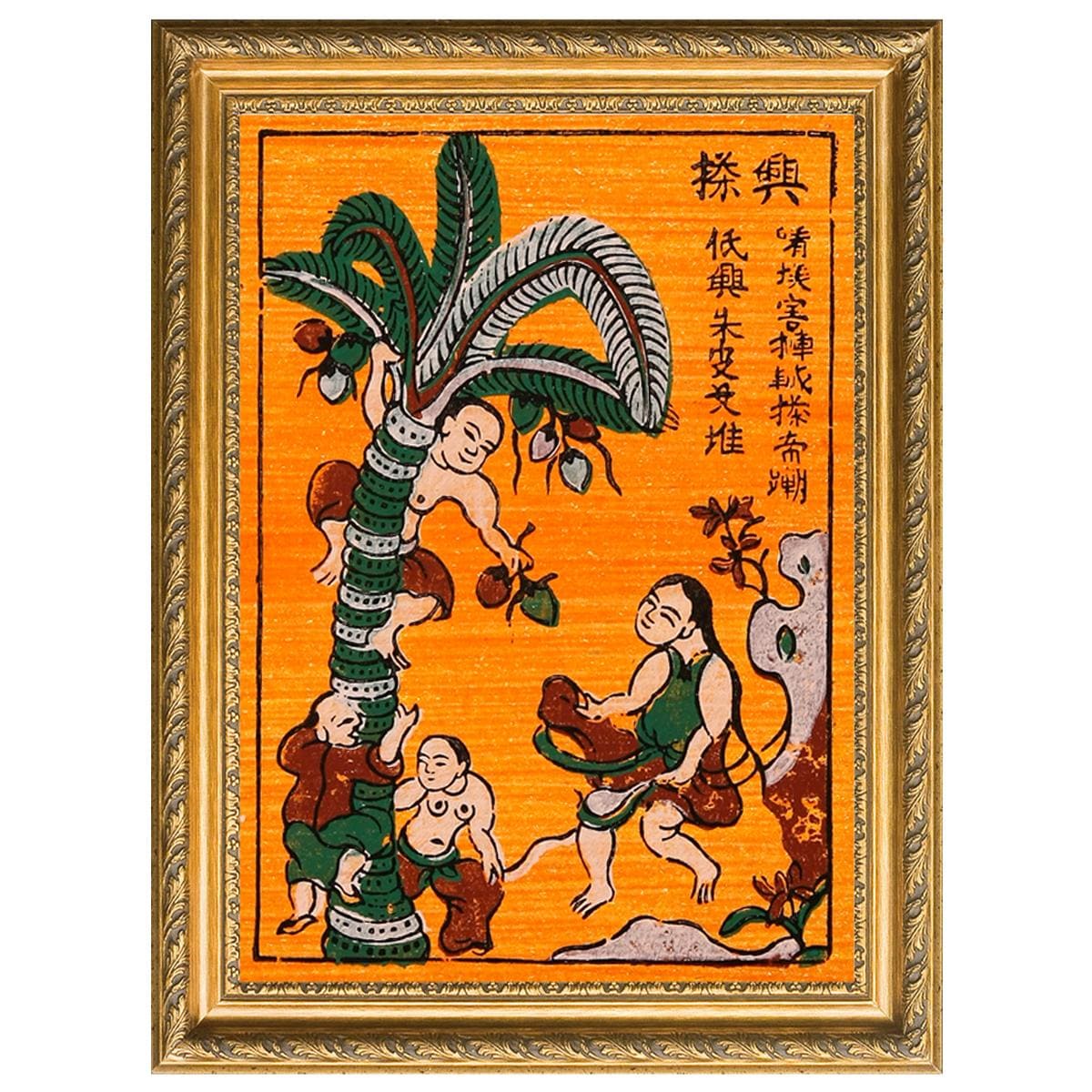 nghệ thuật của Tranh Đông Hồ Hứng Dừa