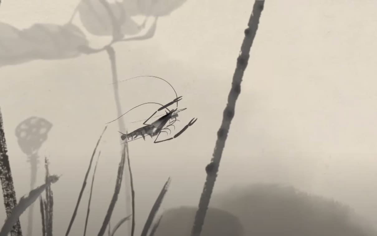 Qi Baishi’s shrimp painting