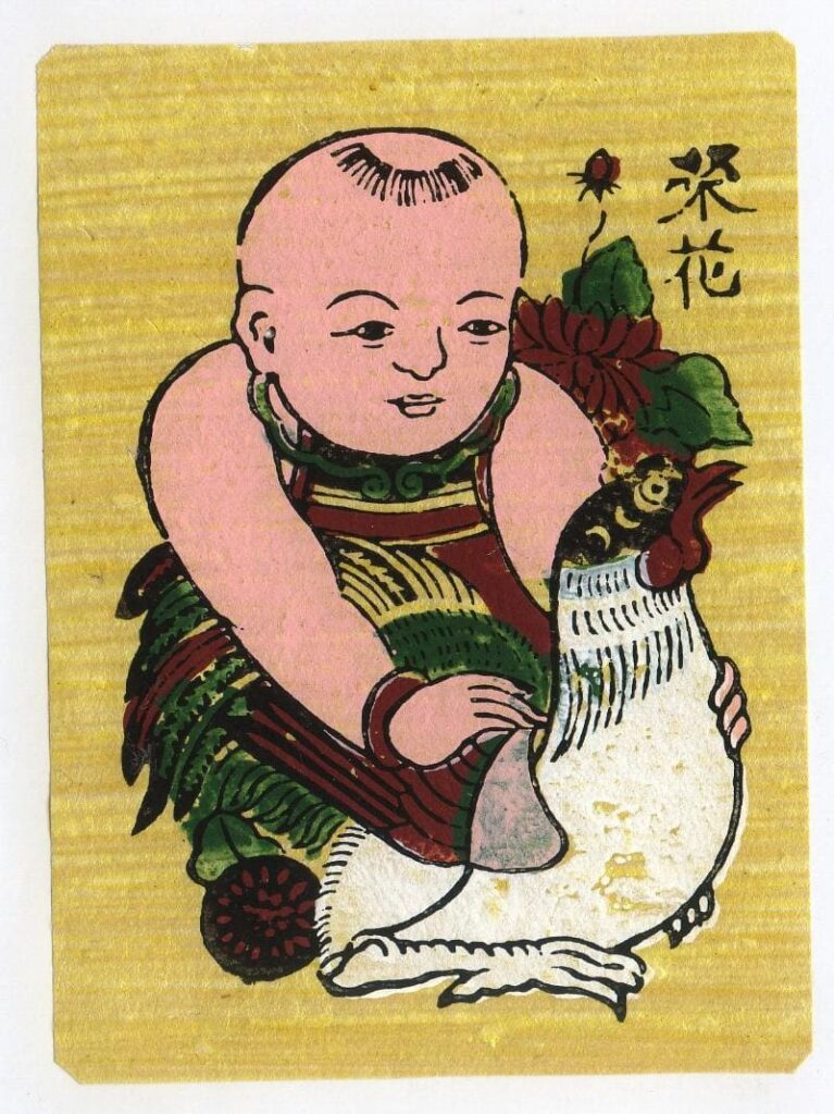 ý nghĩa Tranh Đông Hồ Em Bé Ôm Gà