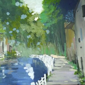 Cảnh Ngũ Xã - 45 x 60 - Acrylic - Bùi Lê Dũng