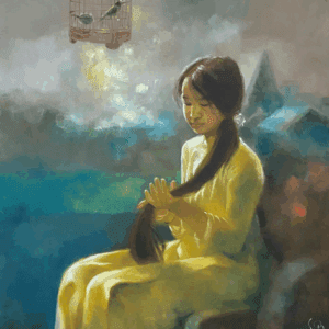 Chải Tóc - 60 x 80 - Sơn Dầu - HS Nguyễn Doãn Sơn