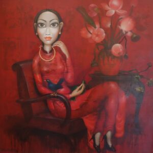 Mắt Trố -Tâm Bùi 100x100 Sơn Dầu