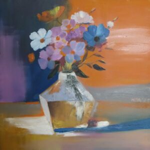 Tĩnh vật I - Acrylic 60x60, Hoa Ngô