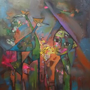 Tương Phùng - Sơn Dầu - Vũ Thăng 1mx1m